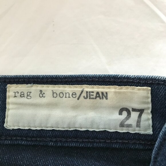 Rag & Bone Capri Skinny Jeans Women 27 Blue Mid Rise Stretch Preppy Dark Wash - Picture 3 of 13